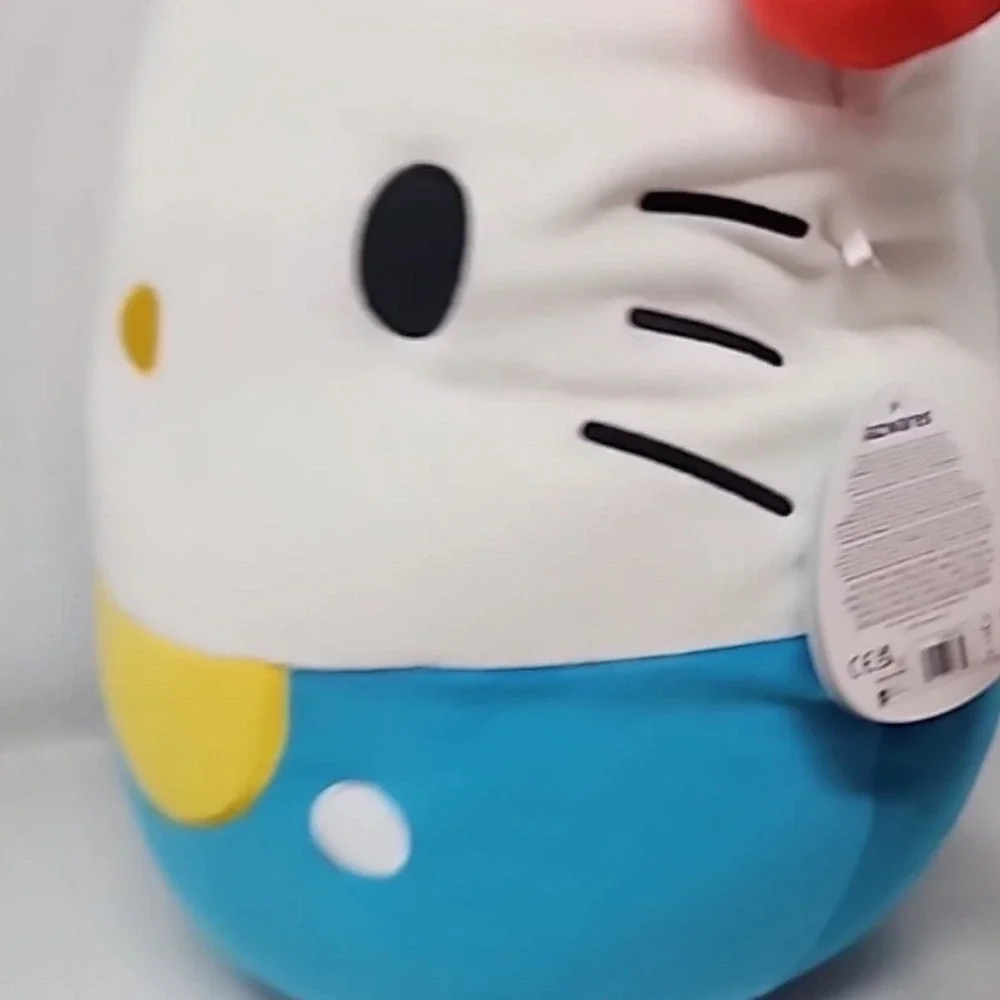 Squishmallows Hello Kitty Sanrio 12 Inch Blue Overalls Plush Toy‎ SQSN01375 NEW
